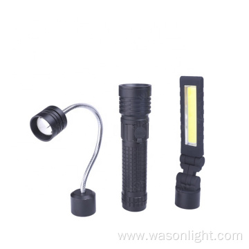 2023 Latest Wide Beam Working Tool Industrial Lighting 3 In 1 Magnetic Hands Free Spotlight 10w Led Flashlight